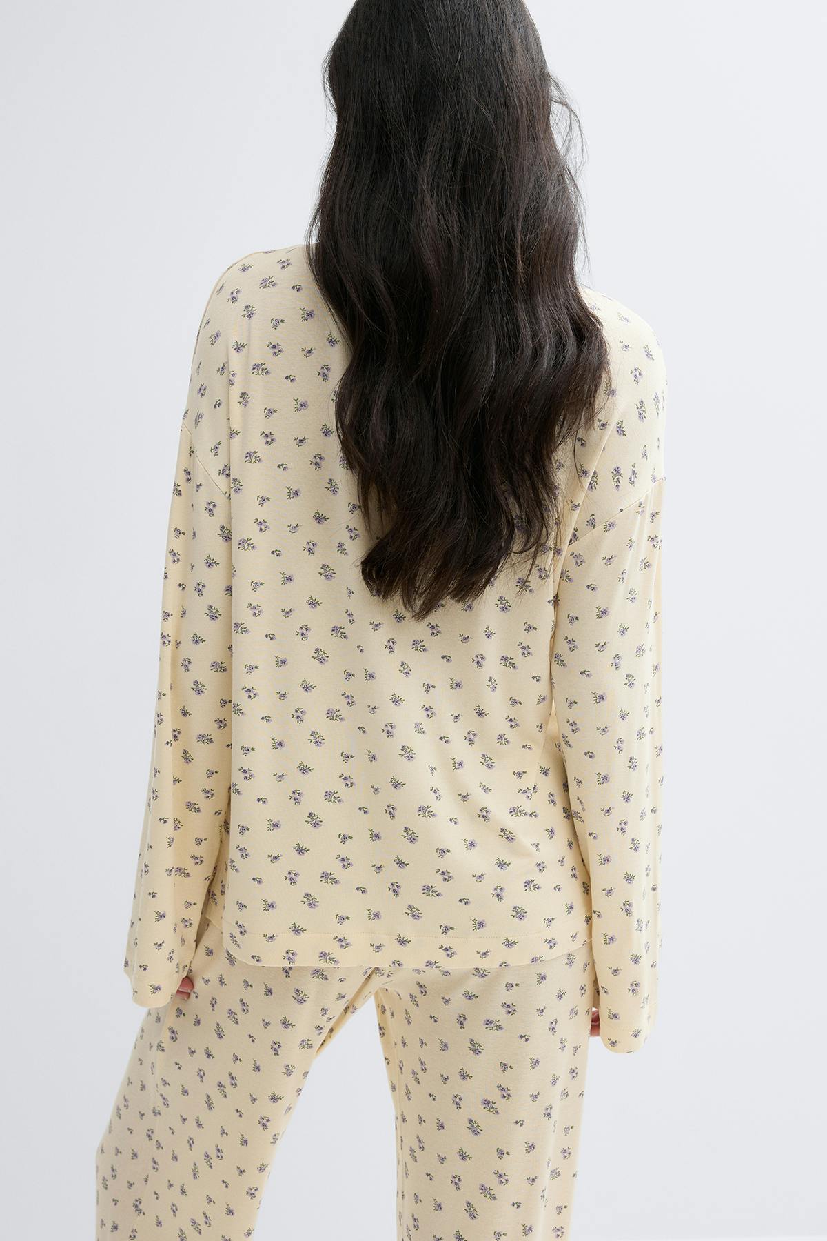 Soft pyjamas shirt - Dot aop