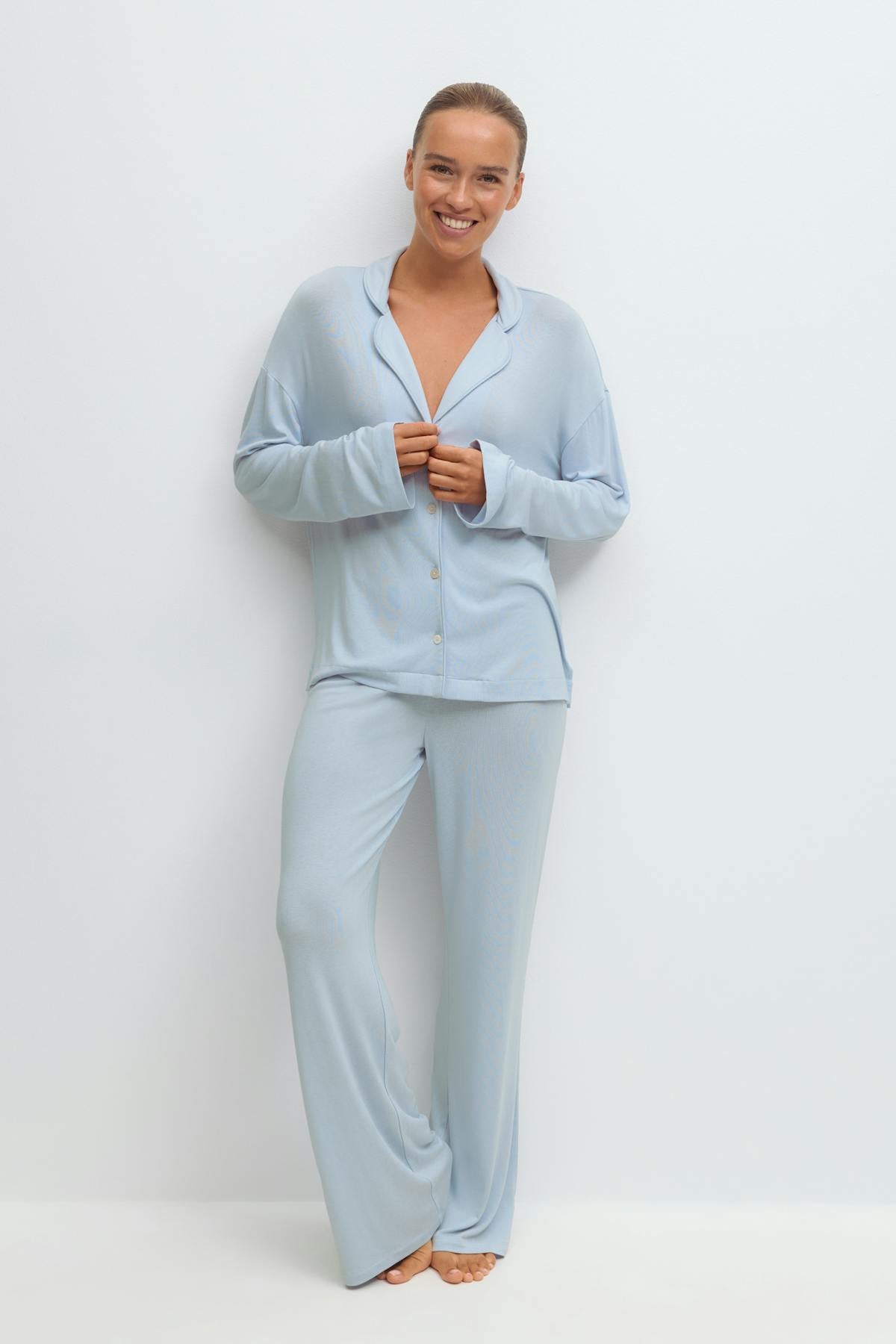 Soft pyjamas shirt - Bleu clair