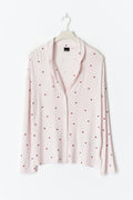 Soft pyjamas shirt - Pink heart aop