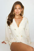 Soft pyjamas shirt - Berry aop