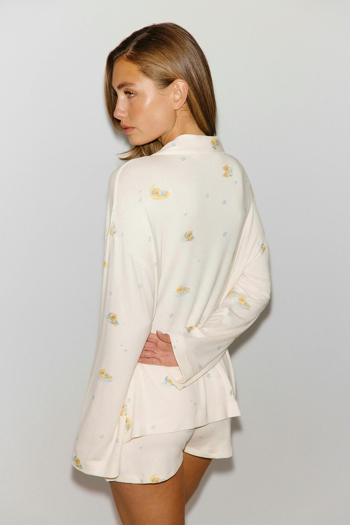Soft pyjamas shirt - Berry aop