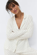 Soft pyjamas shirt - Pink heart aop