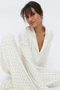 Soft pyjamas shirt - Pink heart aop