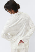 Soft pyjamas shirt - Pink heart aop