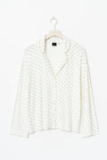 Soft pyjamas shirt - Pink heart aop