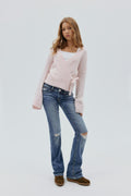 chunky flare tall jeans - Bleu clair
