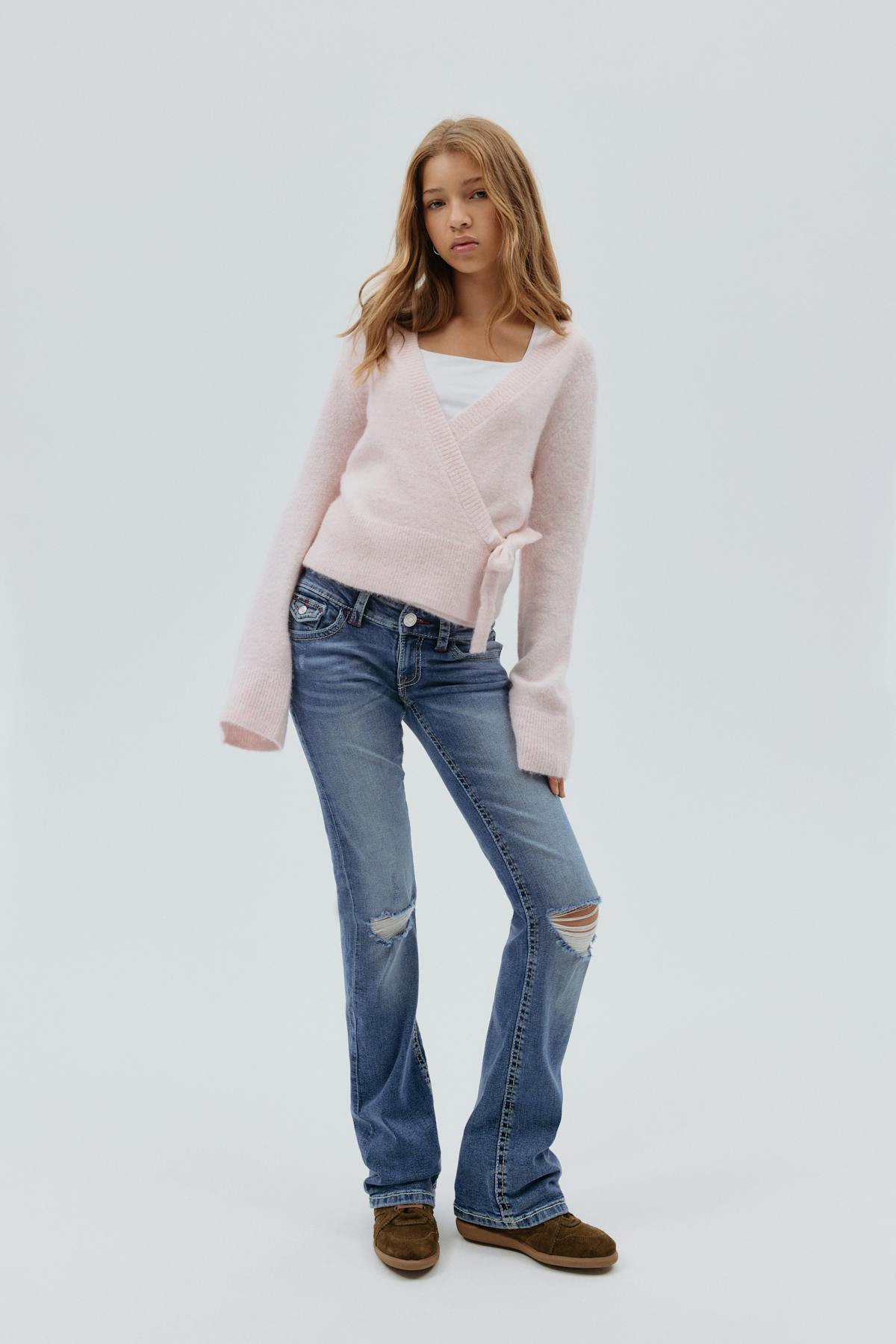 chunky flare tall jeans - Bleu clair