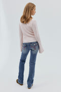 chunky flare tall jeans - Bleu clair