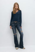 Low rise flare jeans - Vintage blue