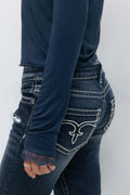 Low rise flare jeans - Vintage blue
