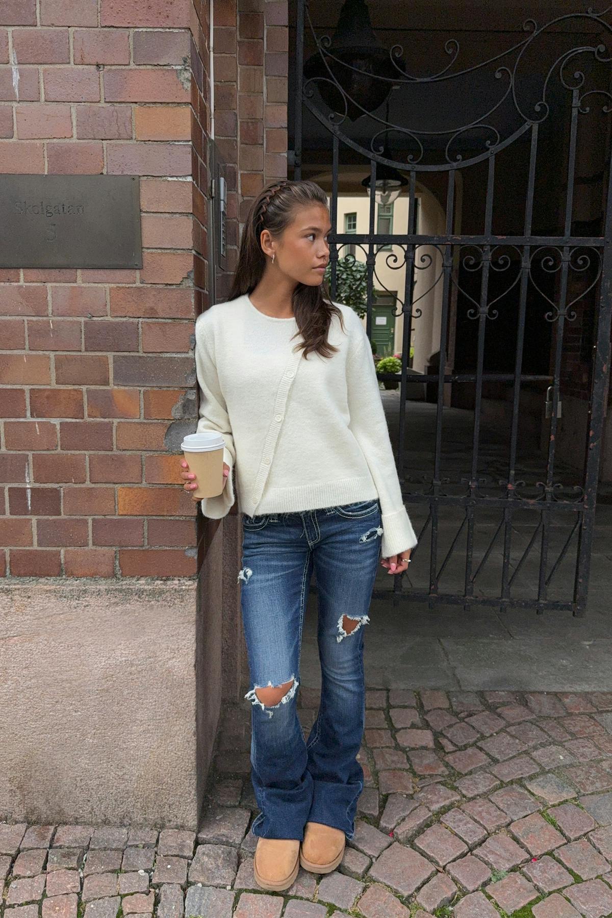 Low rise flare jeans - Vintage blue