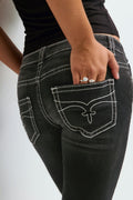 Low rise flare jeans - Bleu foncé