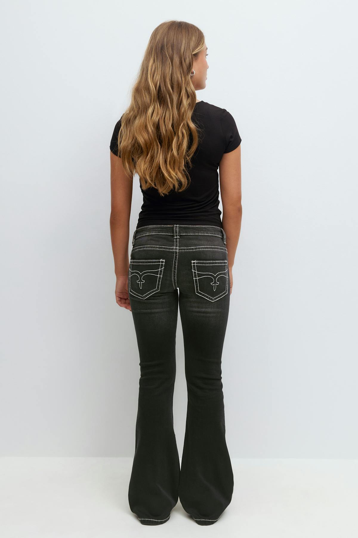 Low rise flare jeans - Bleu foncé
