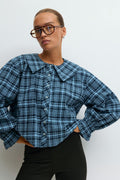 Gingham blouse - Blue check