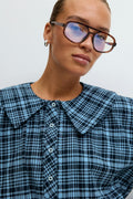 Gingham blouse - Blue check