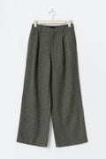 Mid waist herringbone trousers - Gris