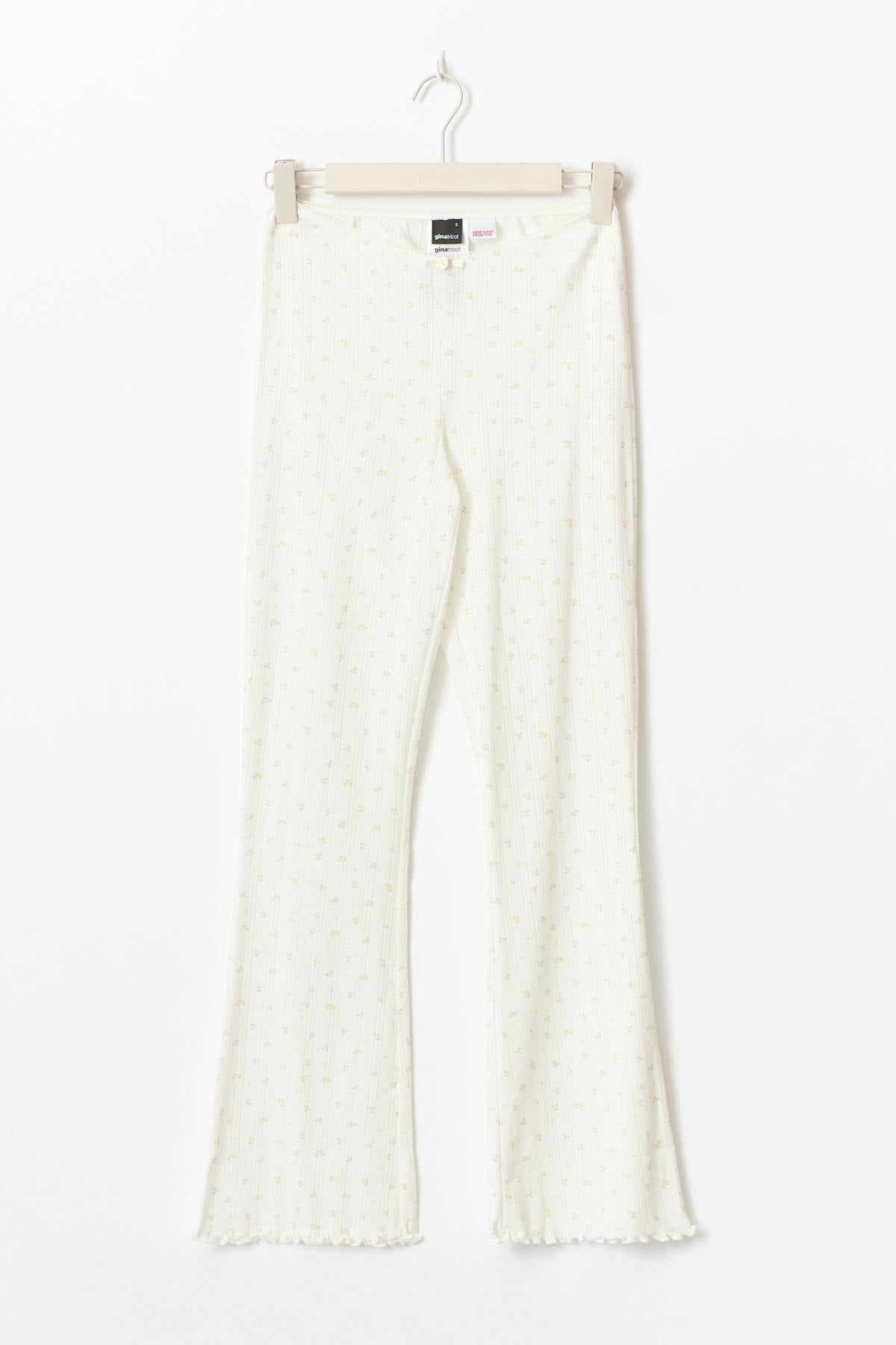Pointelle trousers - Yellow flower