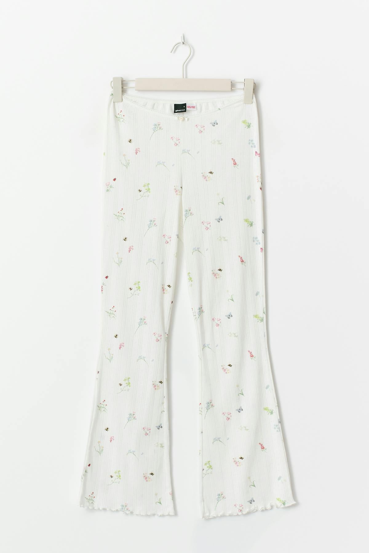 Pointelle trousers - Spring garden