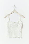 Pointelle singlet - Yellow flower