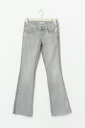 Ultra low petite bootcut jeans - Gris clair