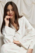 Flannel pyjamas shirt - Bow aop
