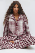 Flannel pyjamas shirt - Bow aop