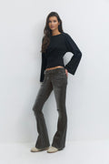 14+ pleated flare jeans tall - Bleu clair