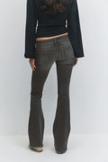 14+ pleated flare jeans tall - Bleu clair