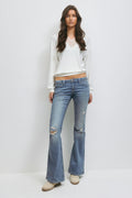 14+ sparkle flare jeans tall - Sky blue