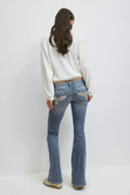 14+ sparkle flare jeans tall - Sky blue