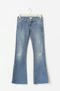 14+ sparkle flare jeans tall - Blue destroy