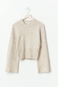 Wide sleeve knitted sweater - Sahara sun
