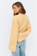 Wide sleeve knitted sweater - Cashmere blue