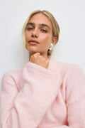 Wide sleeve knitted sweater - Bordeaux foncé