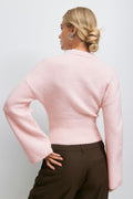 Wide sleeve knitted sweater - Cashmere blue