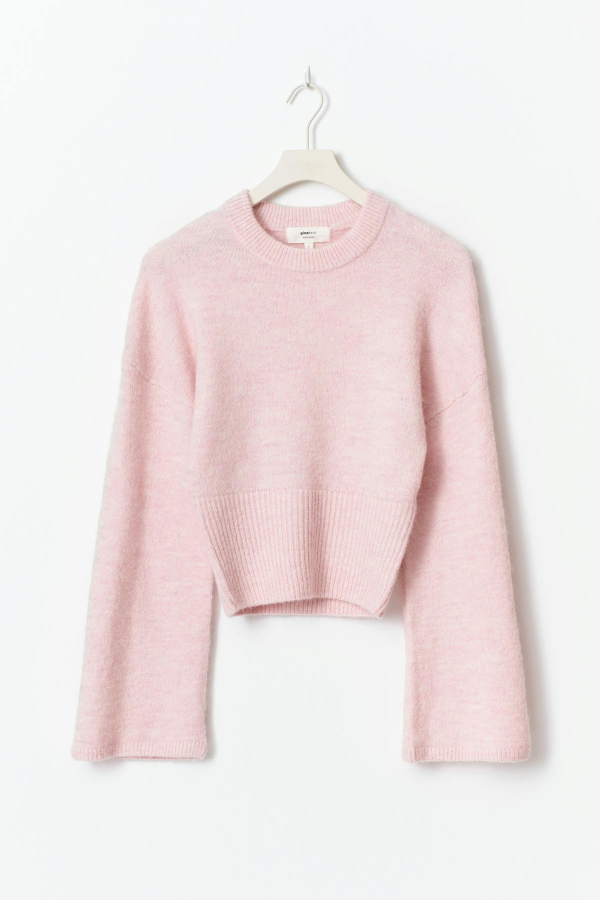 Wide sleeve knitted sweater - Cashmere blue