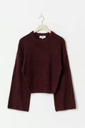 Wide sleeve knitted sweater - Noir