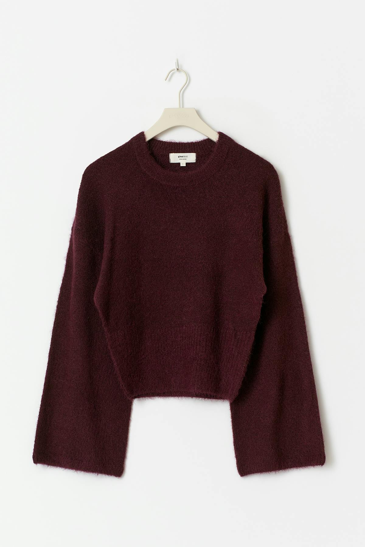Wide sleeve knitted sweater - Noir