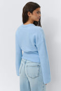 Wide sleeve knitted sweater - Bordeaux foncé