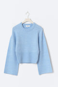 Wide sleeve knitted sweater - Bordeaux foncé