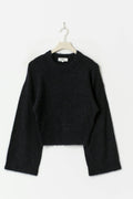 Wide sleeve knitted sweater - Navy blazer