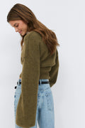 Wide sleeve knitted sweater - Primrose pink