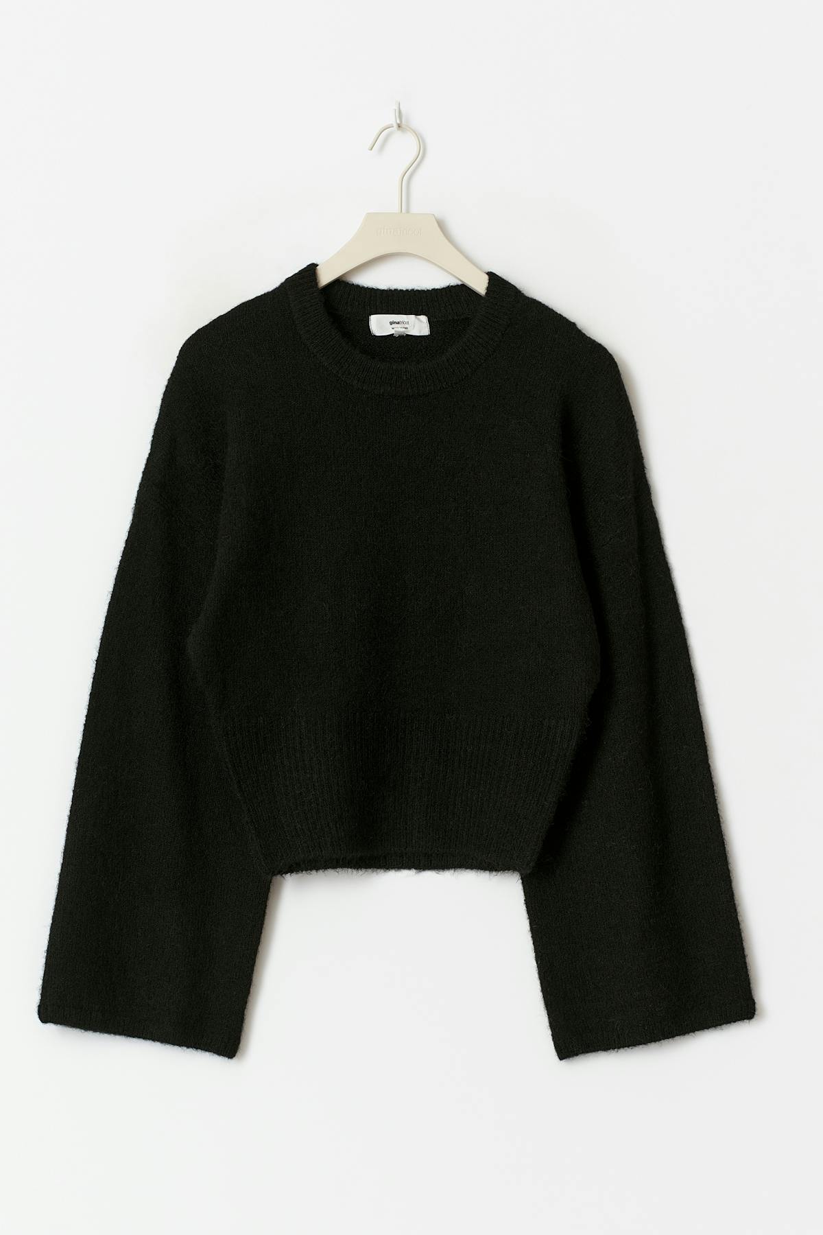 Wide sleeve knitted sweater - Navy blazer