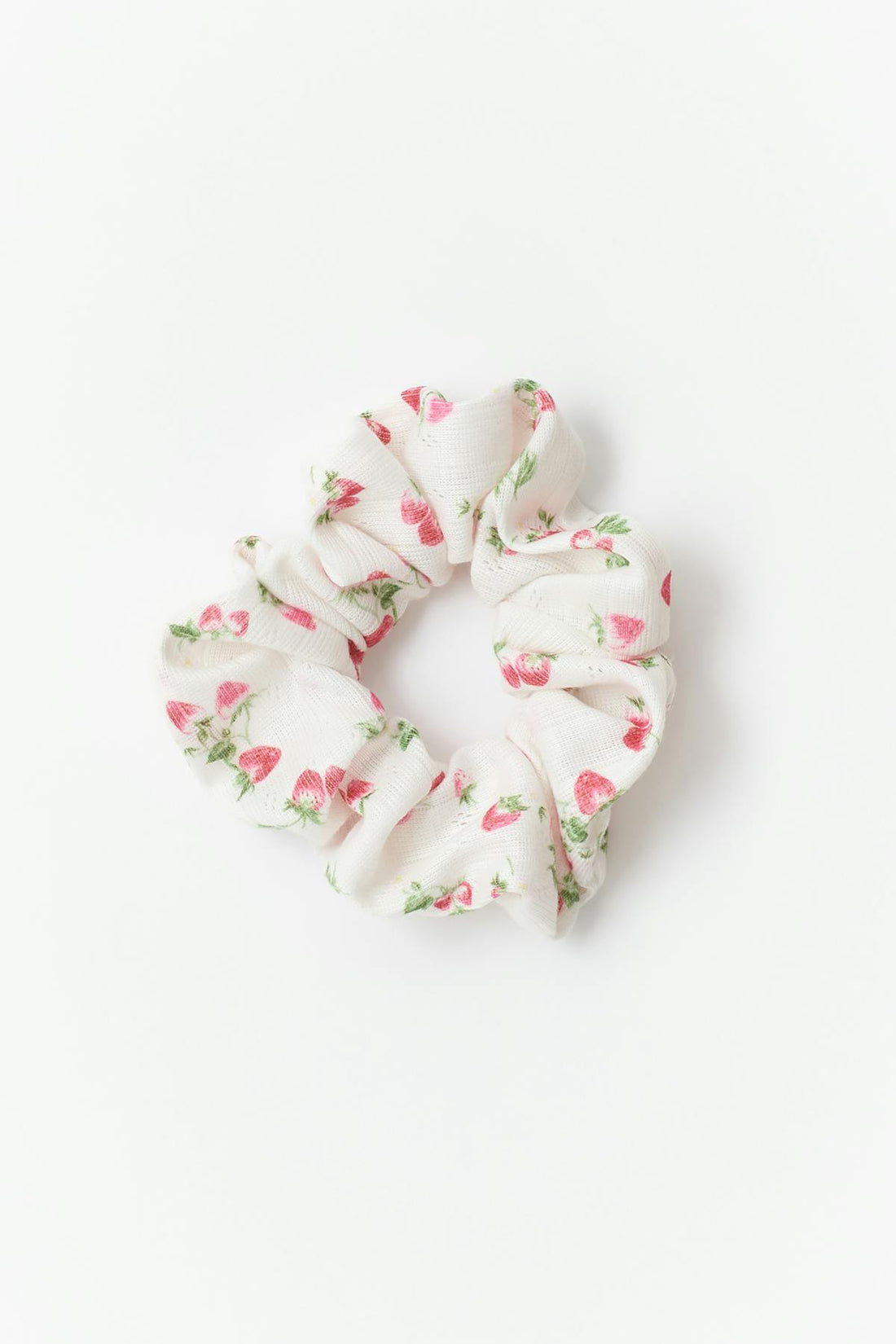 Pointelle scrunchie - Strawberry