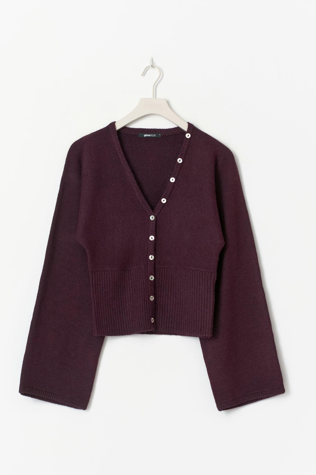 Fitted waist knitted cardigan - Brunnera blue