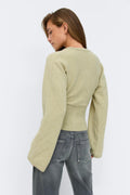Fitted waist knitted cardigan - Pure c