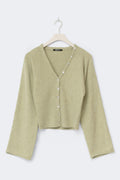Fitted waist knitted cardigan - Pure c