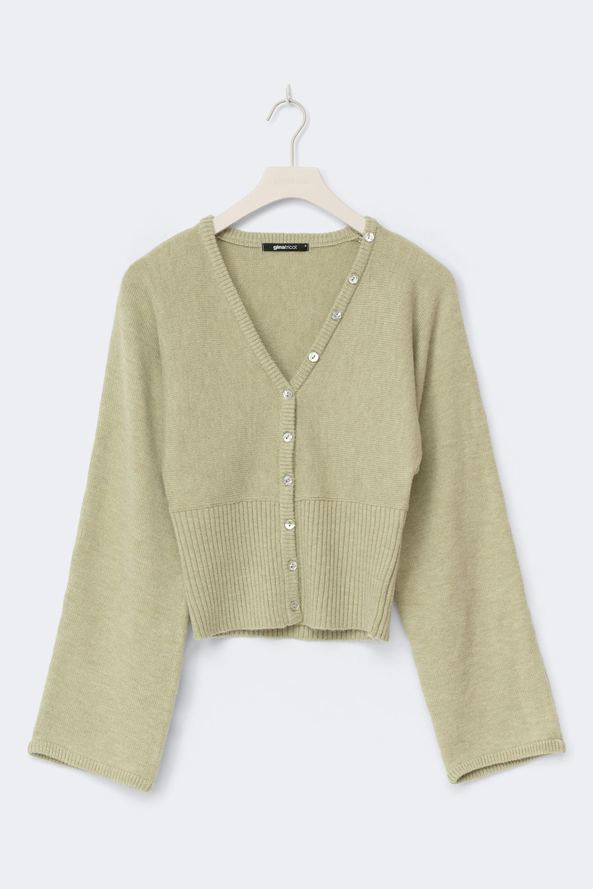 Fitted waist knitted cardigan - Pure c