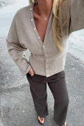 Fitted waist knitted cardigan - Pure c