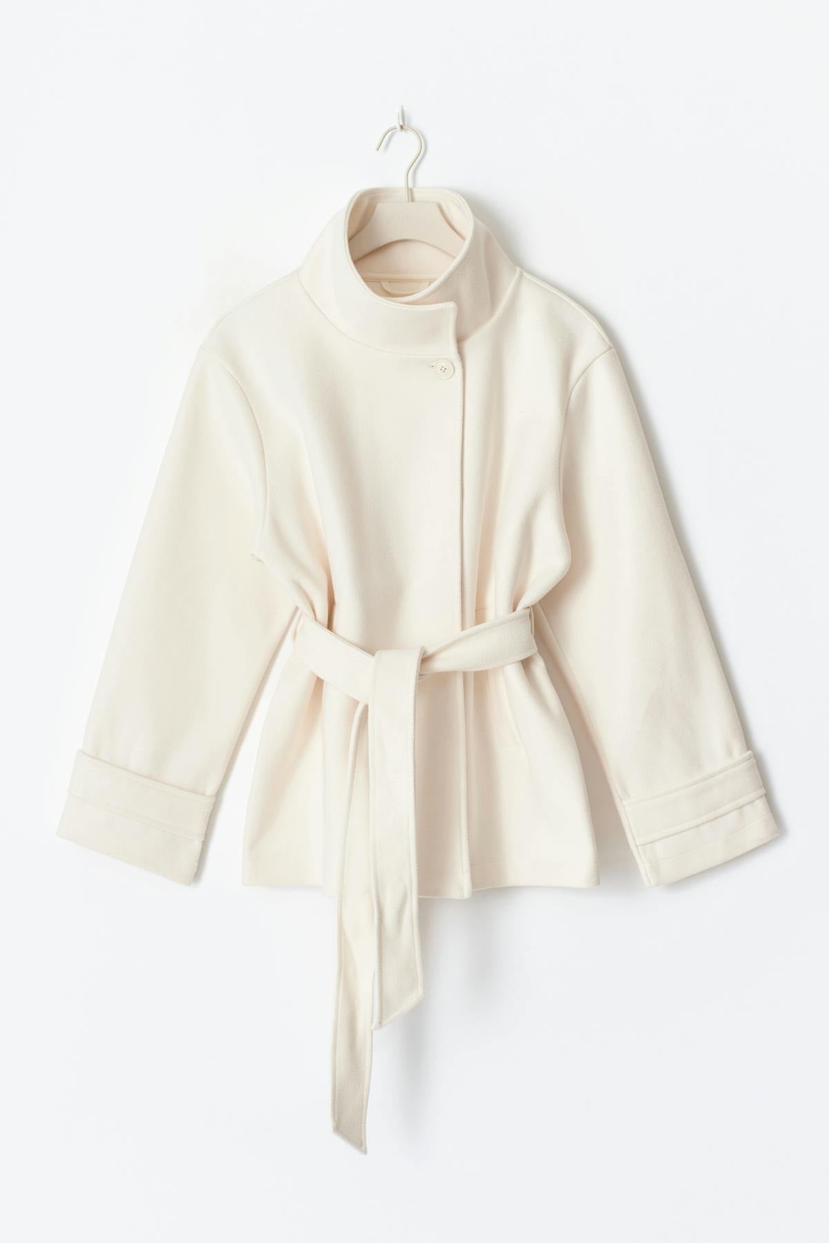 y felt jacket - Antique white